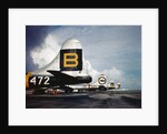 Four Super Fortress Airplanes on Airstrip by Anonymous