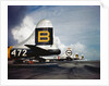 Four Super Fortress Airplanes on Airstrip by Anonymous