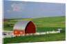 Red Barn and White Fence Near Pullman by Anonymous