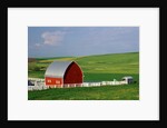 Red Barn and White Fence Near Pullman by Anonymous