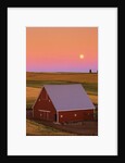 Sun Setting Behind Barn by Anonymous