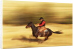 Cowboy on Galloping Horse by Anonymous