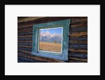 Teton Range Reflected in Window by Anonymous
