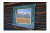 Teton Range Reflected in Window by Anonymous