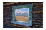 Teton Range Reflected in Window by Anonymous