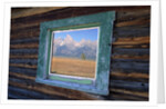 Teton Range Reflected in Window by Anonymous