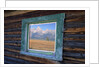 Teton Range Reflected in Window by Anonymous