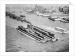 Tug Boat Pulling Two Barges by Anonymous