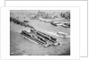 Tug Boat Pulling Two Barges by Anonymous
