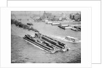 Tug Boat Pulling Two Barges by Anonymous
