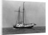 A Yacht with Sails Down by Anonymous