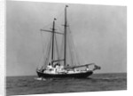 A Yacht with Sails Down by Anonymous