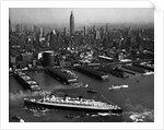 Ocean Liner Arriving in New York by Anonymous