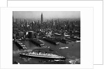 Ocean Liner Arriving in New York by Anonymous