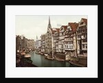Boats and Residences Lining Waterway by Anonymous