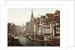 Boats and Residences Lining Waterway by Anonymous
