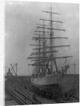 Square-Rigged Ship Erskine M. Phelps in Dry Dock by Anonymous