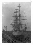 Square-Rigged Ship Erskine M. Phelps in Dry Dock by Anonymous