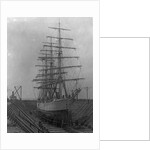 Square-Rigged Ship Erskine M. Phelps in Dry Dock by Anonymous