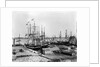 Ships Docked at Pier by Anonymous