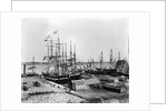 Ships Docked at Pier by Anonymous
