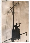 Lookout in Crow's Nest of US Subchaser by Anonymous
