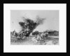 Soldiers Narrowly Escaping Explosion on Horses by Anonymous