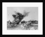 Soldiers Narrowly Escaping Explosion on Horses by Anonymous