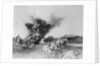 Soldiers Narrowly Escaping Explosion on Horses by Anonymous
