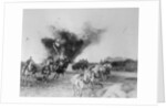 Soldiers Narrowly Escaping Explosion on Horses by Anonymous