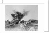 Soldiers Narrowly Escaping Explosion on Horses by Anonymous