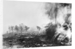Tank Exploding into Flames by Anonymous