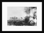 Tank Exploding into Flames by Anonymous