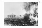 Tank Exploding into Flames by Anonymous