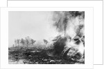Tank Exploding into Flames by Anonymous