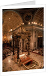 Interior of St Peter's Basilica by Anonymous