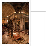 Interior of St Peter's Basilica by Anonymous
