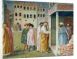 Detail of Healing of the Cripple and Raising of Tabitha by Masolino da Panicale