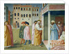 Detail of Healing of the Cripple and Raising of Tabitha by Masolino da Panicale
