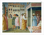 Detail of Healing of the Cripple and Raising of Tabitha by Masolino da Panicale