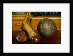 1900s Soccer Ball and Boots by Anonymous