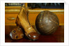 1900s Soccer Ball and Boots by Anonymous