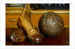 1900s Soccer Ball and Boots by Anonymous