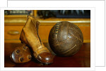 1900s Soccer Ball and Boots by Anonymous