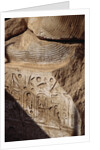 Detail of Heiroglyphics on a Colossi of Ramesses II at Sohag by Anonymous