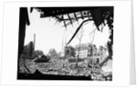 American Tank Amid Rubble in Street of German City by Anonymous