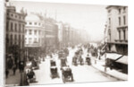 Horse Driven Carriages on Early London Street by Anonymous