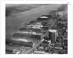 View of West Side Piers at New York City Harbor by Anonymous