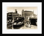 Harbor Scene Near Office Buildings by Anonymous