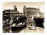 Harbor Scene Near Office Buildings by Anonymous